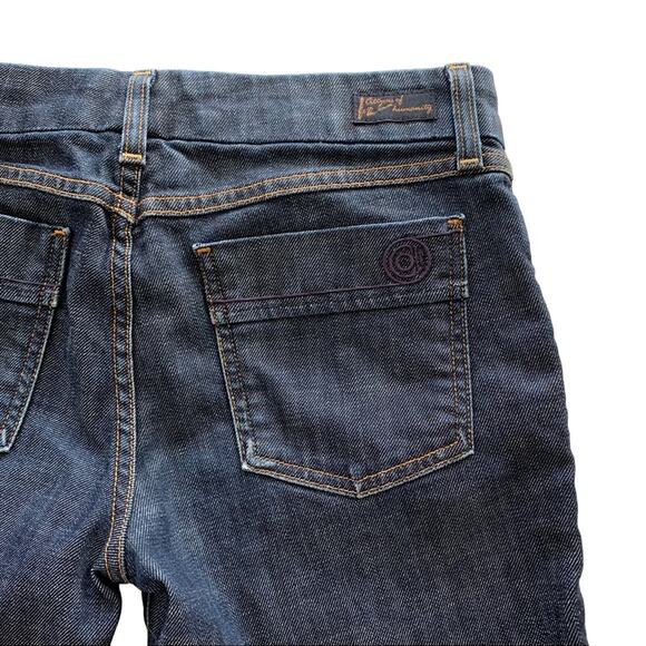 Citizens of Humanity Womens Y2K Blue Dark Wash Denim Bermuda Jean Shorts Size 28 - Picture 7 of 9